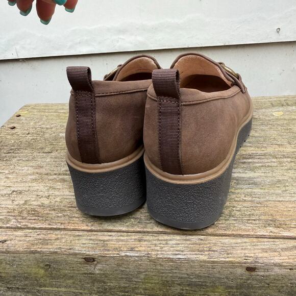 Naturalizer Soul Joyla Platform Lug Wedge Loafers Brown Synthetic Loafer 7.5M - Picture 7 of 9